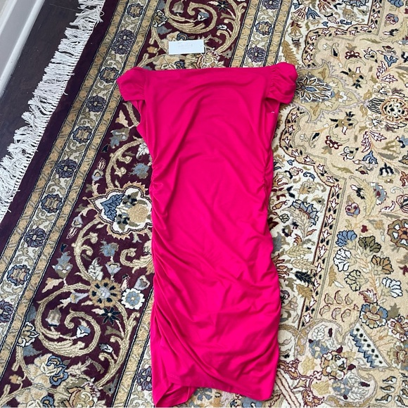 Reformation Ruched Pink Dress NWT - Picture 4 of 9